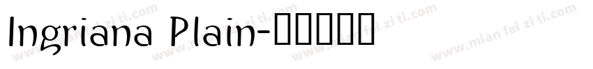 Ingriana Plain字体转换